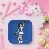 名前チアリーダーの追加紙プレート#2 ペーパープレート (パーティー)