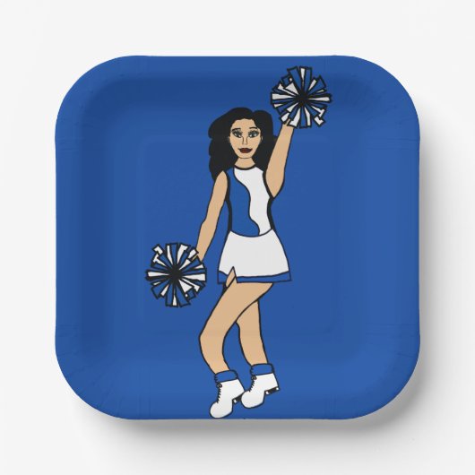 名前チアリーダーの追加紙プレート#2 ペーパープレート (正面)