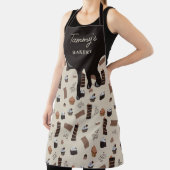 名前チョコパーソナライズされたレートテーマパターン エプロン (インサイチュ)