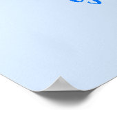 名前テキストを追加、青い帽子の赤ちゃんトラ ポスター (角)