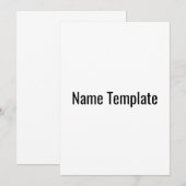 名前テンプレートテスト 招待状 (正面/裏面)