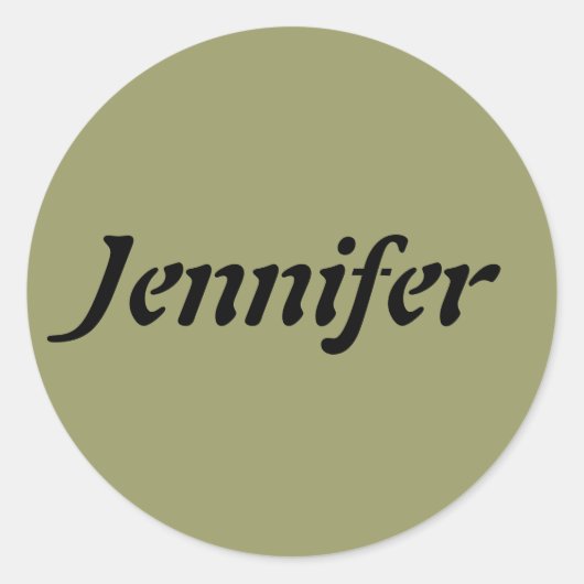 名前テンプレート ラウンドシール (正面)