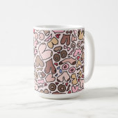 名前ニュートラル胸パターン コーヒーマグカップ (正面右)