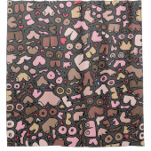 名前ニュートラル胸パターン シャワーカーテン (正面)