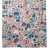 名前ニュートラル胸パターン シャワーカーテン (正面)