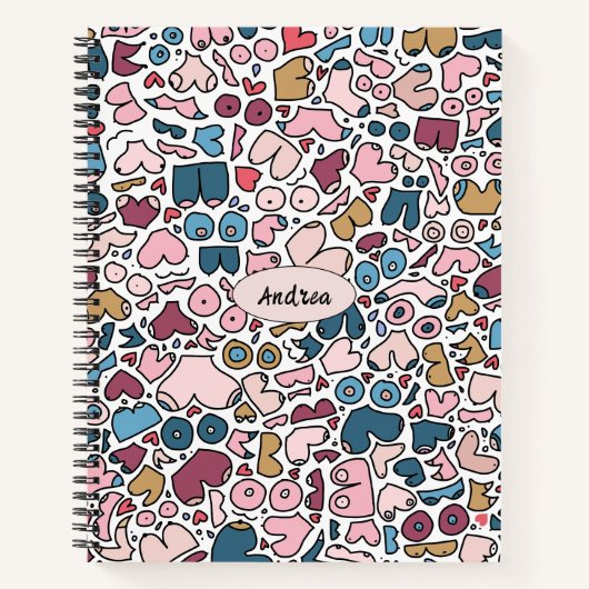 名前ニュートラル胸パターン ノートブック (正面)