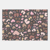 名前ニュートラル胸パターン ラッピングペーパーシート (正面2)