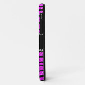 名前ネオンピンクグリッター縞模様 Case-Mate iPhoneケース (裏面/左)