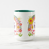 名前ハッピーレインボーカワイインスピリシティコーヒーマグ マグカップ (中央)