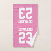 名前バスタオオルセット付きスポーツ バスタオルセット (ハンドタオル)