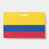 名前バッジ（コロンビア国旗あり） バッジ (裏面)