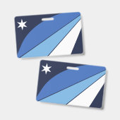 名前バッジ(コロンビア州旗あり) バッジ (正面&裏面)