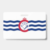 名前バッジ（シンシナティ市旗あり） バッジ (裏面)