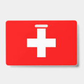 名前バッジ(スイス国旗) バッジ (裏面)
