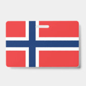名前バッジ(ノルウェー国旗あり) バッジ (裏面)