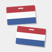 名前バッジ(フラグ付きオランダ) バッジ (正面＆裏面)