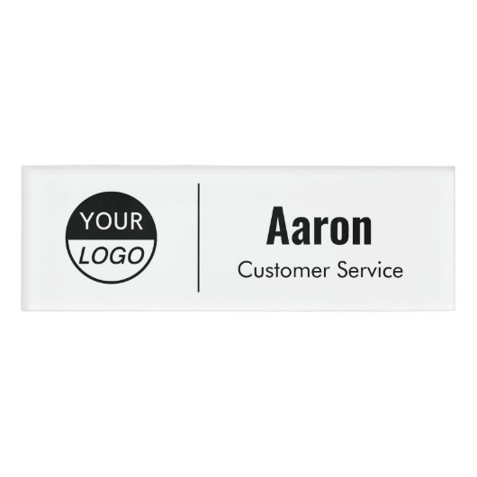 名前バッジ |マグネットカスタムロゴ従業員スタッフ 名札 (正面)