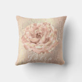 名前バラ金ゴールドフラワーパーリーダマスクラックスサーモン クッション (裏面)