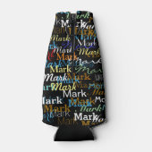 名前パターパーソナライズされたンの作成 ボトルクーラー (裏面)