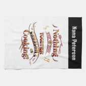 名前パーソナライズされたおばあちゃんキッチンギフト キッチンタオル (横)