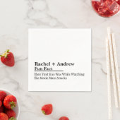 名前パーソナライズされたおもしろいスタイリッシュファクトホワイトナプキンス スタンダードカクテルナプキン (インサイチュ)