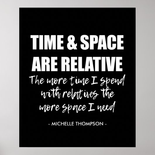 名前パーソナライズされたおもしろいファミリ引用文タイポグラフィ ポスター (正面)