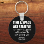 名前パーソナライズされたおもしろいファミリ引用文 キーホルダー (正面)