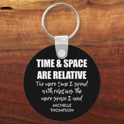 名前パーソナライズされたおもしろいファミリ引用文 キーホルダー (正面)