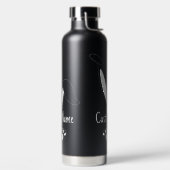 名前パーソナライズされたかわいいバニー復活祭 ウォーターボトル (左面)