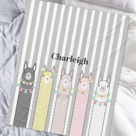 名前パーソナライズされたかわいいレトロラカラフルマスキッズ フリースブランケット