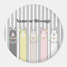 名前パーソナライズされたかわいいレトロラカラフルマス マグネット