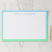 名前パーソナライズされたかわいい明るいブ縁どリ ユニークー ペーパーパッド (インサイチュ)