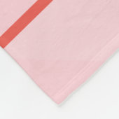 名前パーソナライズされたかわいい犬ピンクフリースブランケット フリースブランケット (角)