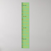 名前パーソナライズされたかわいい男の赤ちゃん成長図 ポスター (正面)