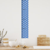 名前パーソナライズされたかわいい男の赤ちゃん成長図 ポスター (キッチン)