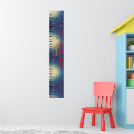 名前パーソナライズされたかわいい男の赤ちゃん成長図 ポスター