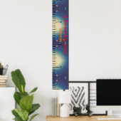 名前パーソナライズされたかわいい男の赤ちゃん成長図 ポスター (ホームオフィス)