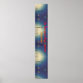 名前パーソナライズされたかわいい男の赤ちゃん成長図 ポスター (正面)