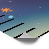 名前パーソナライズされたかわいい男の赤ちゃん成長図 ポスター (角)