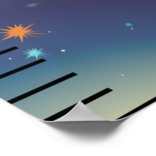 名前パーソナライズされたかわいい男の赤ちゃん成長図 ポスター (角)