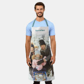 名前パーソナライズされたが大きい写真 エプロン (着用した状態)