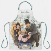 名前パーソナライズされたが大きい写真 エプロン (正面)