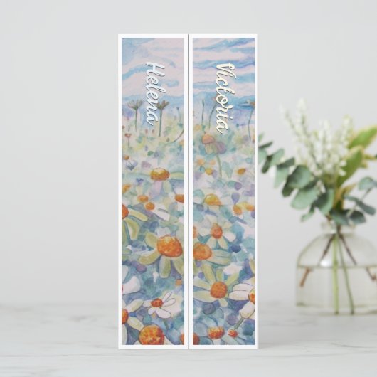 名前パーソナライズされたが2のブックマークのデイジー (スタンド正面)