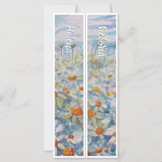 名前パーソナライズされたが2のブックマークのデイジー (正面)