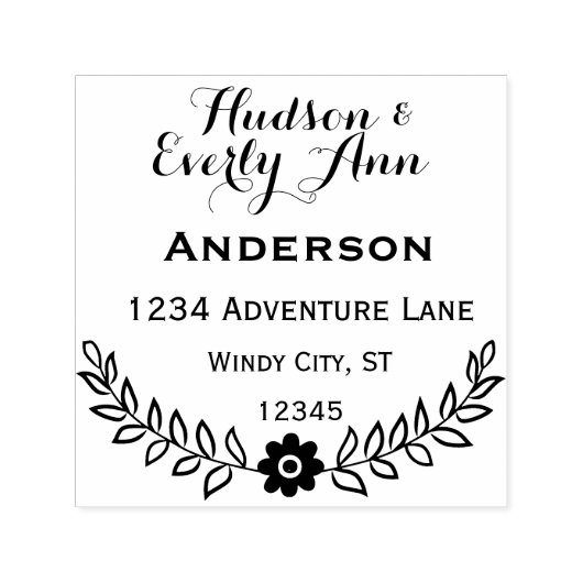 名前パーソナライズされたとアドレスのリース セルフインキングスタンプ (デザイン)