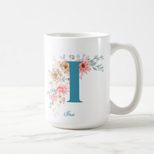 名前パーソナライズされたとアルファベット付きコーヒーマグI コーヒーマグカップ