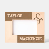 名前パーソナライズされたとアンパサンドの結合 レーザー彫刻フレーム (正面)