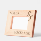 名前パーソナライズされたとアンパサンドの結合 レーザー彫刻フレーム (左)