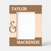 名前パーソナライズされたとアンパサンドの結合 レーザー彫刻フレーム (正面)