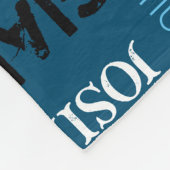 名前パーソナライズされたとフルネーム青い灰色の文字 フリースブランケット (角)